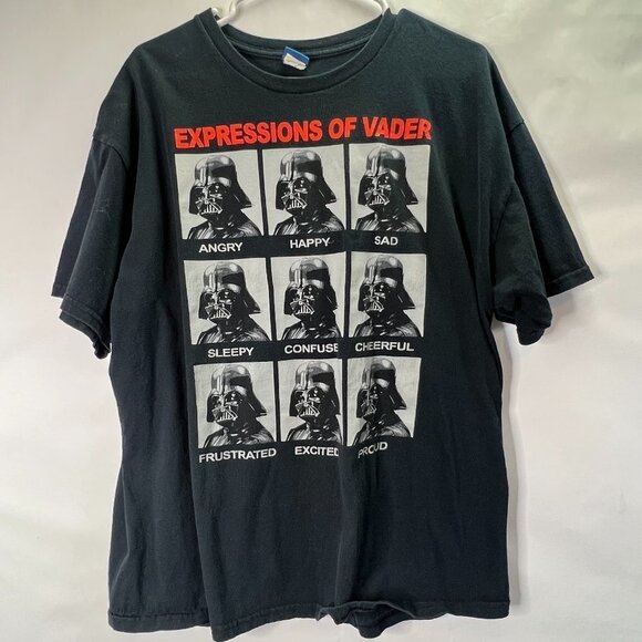 Star Wars Graphic Tee Shirt Black & Red Men's Size XL - Picture 1 of 3
